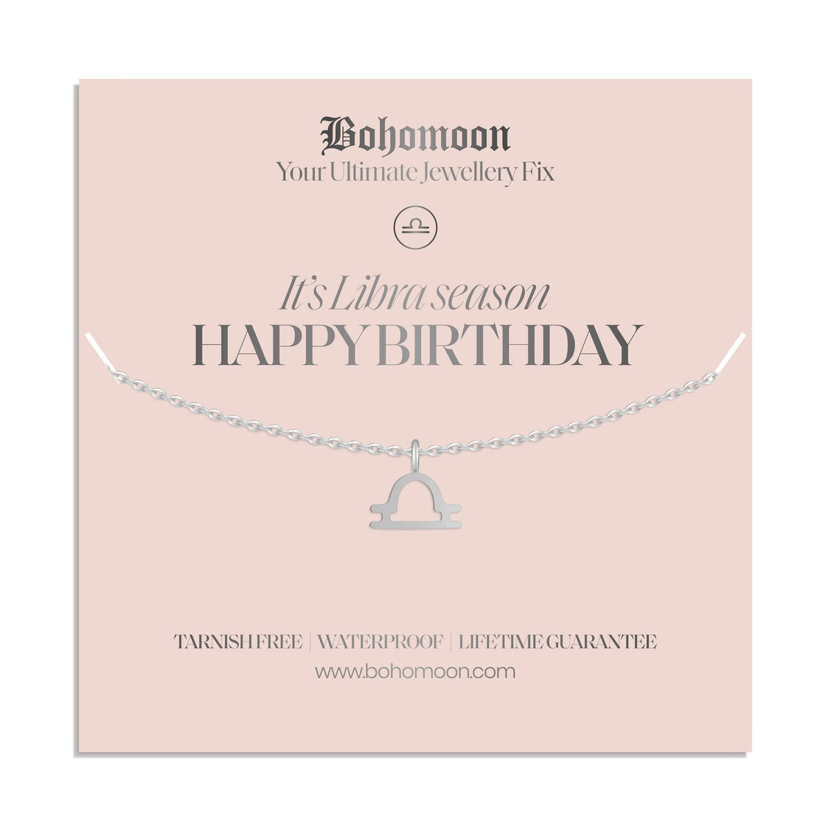 Bohomoon Stainless Steel Happy Birthday Zodiac Necklace