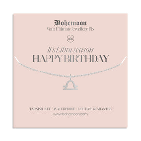 Bohomoon Stainless Steel Happy Birthday Zodiac Necklace
