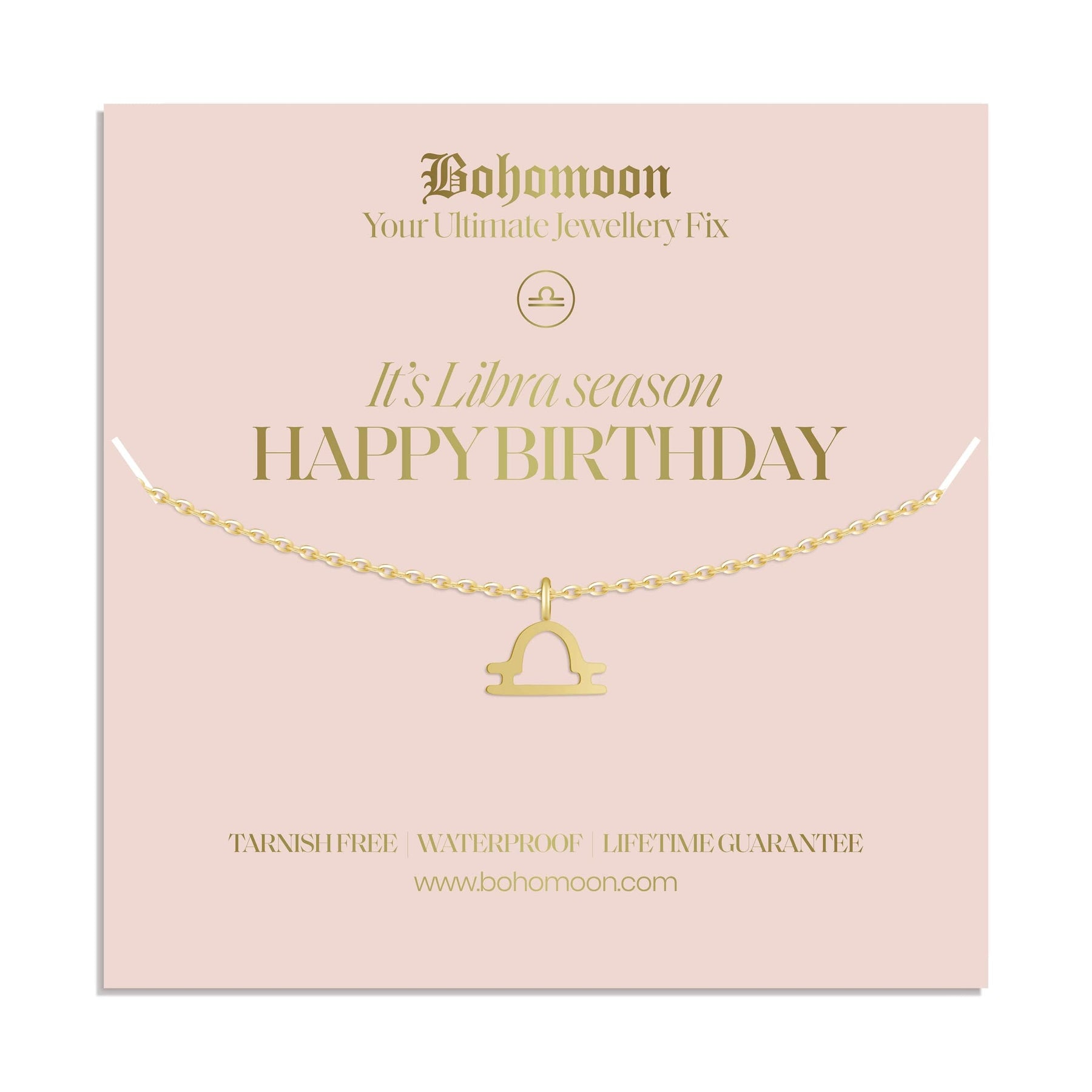 Bohomoon Stainless Steel Happy Birthday Zodiac Necklace