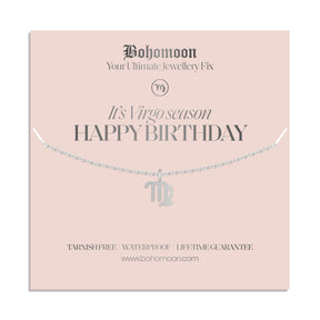 Bohomoon Stainless Steel Happy Birthday Zodiac Necklace