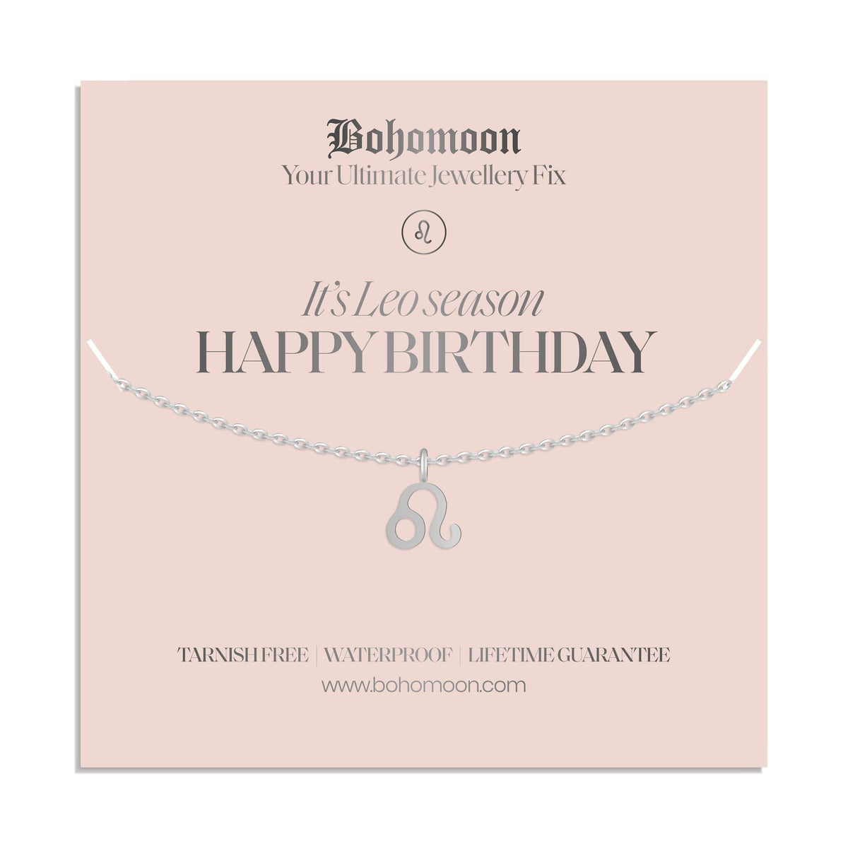 Bohomoon Stainless Steel Happy Birthday Zodiac Necklace
