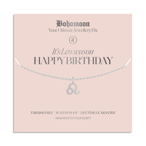Bohomoon Stainless Steel Happy Birthday Zodiac Necklace