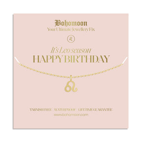 Bohomoon Stainless Steel Happy Birthday Zodiac Necklace