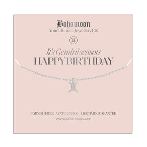 Bohomoon Stainless Steel Happy Birthday Zodiac Necklace