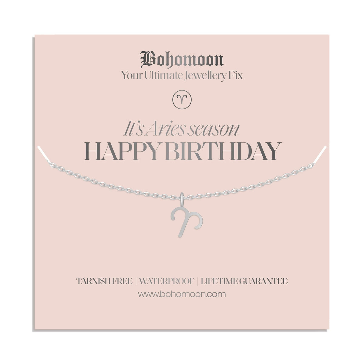 Bohomoon Stainless Steel Happy Birthday Zodiac Necklace