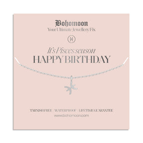 Bohomoon Stainless Steel Happy Birthday Zodiac Necklace