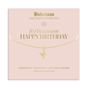 Bohomoon Stainless Steel Happy Birthday Zodiac Necklace