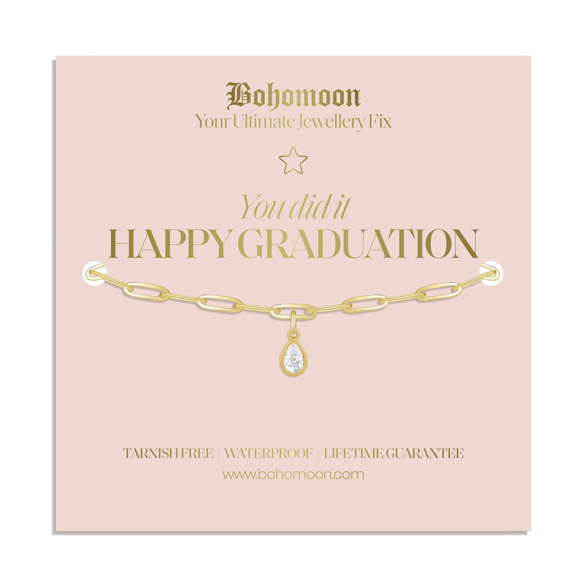 Bohomoon Stainless Steel Happy Graduation Bracelet