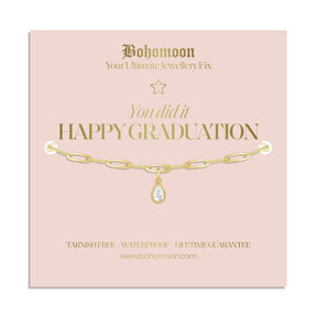 Bohomoon Stainless Steel Happy Graduation Bracelet