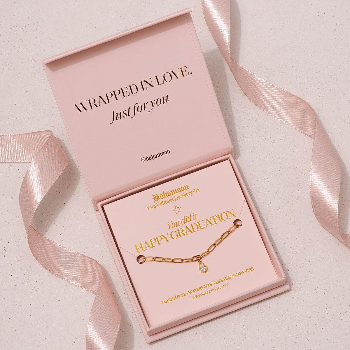 Bohomoon Stainless Steel Happy Graduation Bracelet