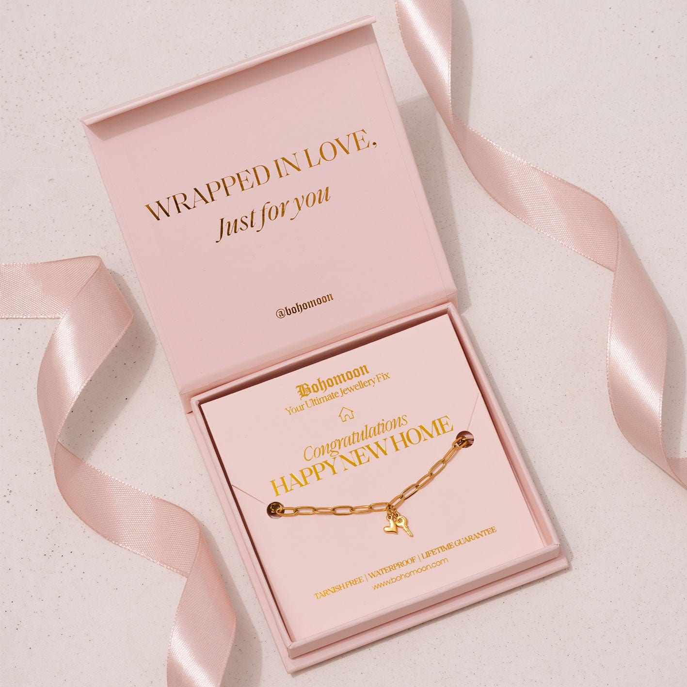 Bohomoon Stainless Steel Happy New Home Bracelet