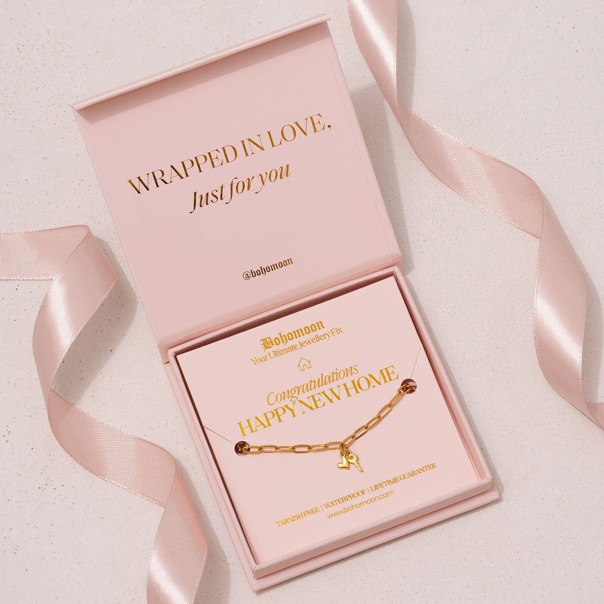 Bohomoon Stainless Steel Happy New Home Bracelet