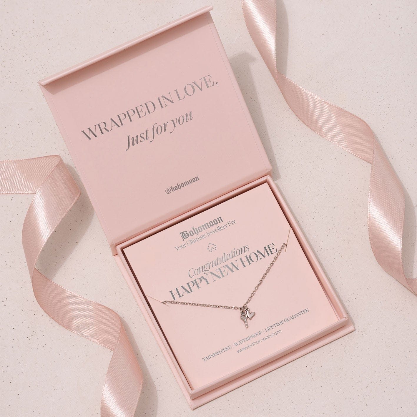 Bohomoon Stainless Steel Happy New Home Necklace