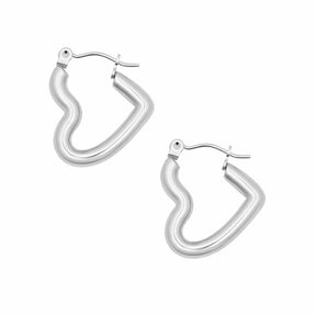 BohoMoon Stainless Steel Harmony Hoop Earrings Silver