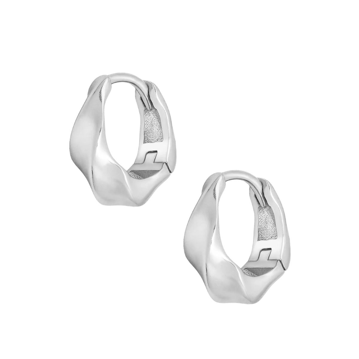 Bohomoon Stainless Steel Daisy Hoop Earrings