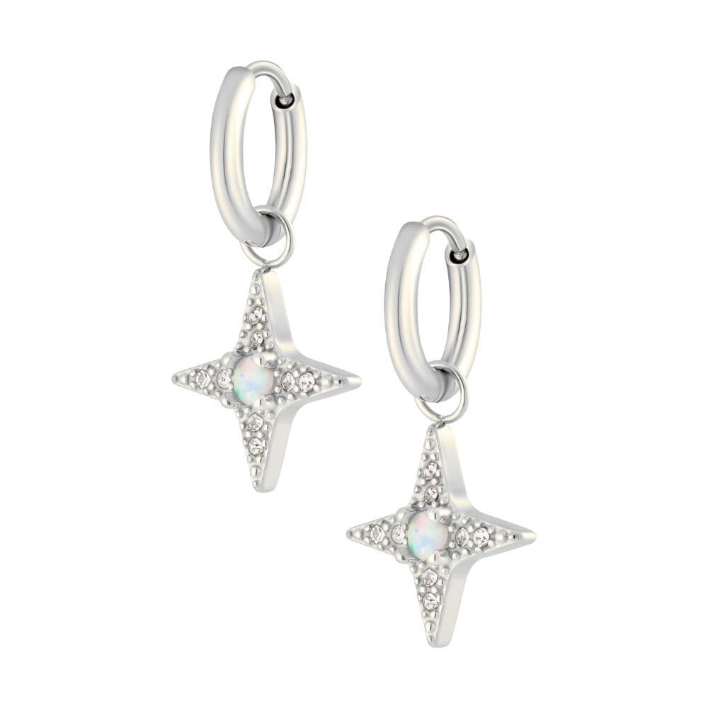 Bohomoon Stainless Steel Harriet Opal Hoop Earrings