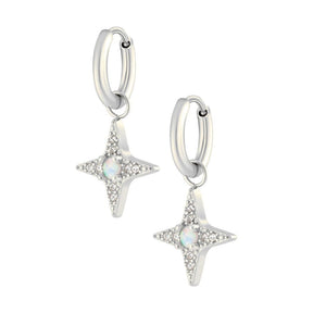 Bohomoon Stainless Steel Harriet Opal Hoop Earrings