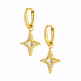 Bohomoon Stainless Steel Harriet Opal Hoop Earrings