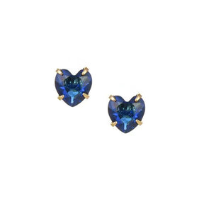 BohoMoon Stainless Steel Heart Birthstone Earrings Gold / September