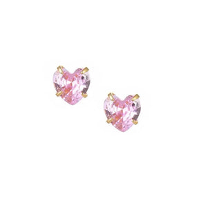 BohoMoon Stainless Steel Heart Birthstone Earrings Gold / October