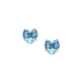 BohoMoon Stainless Steel Heart Birthstone Earrings Gold / December