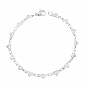 BohoMoon Stainless Steel Heart Bracelet Silver / Small