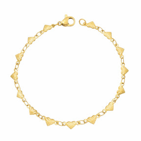 BohoMoon Stainless Steel Heart Bracelet Gold / Small