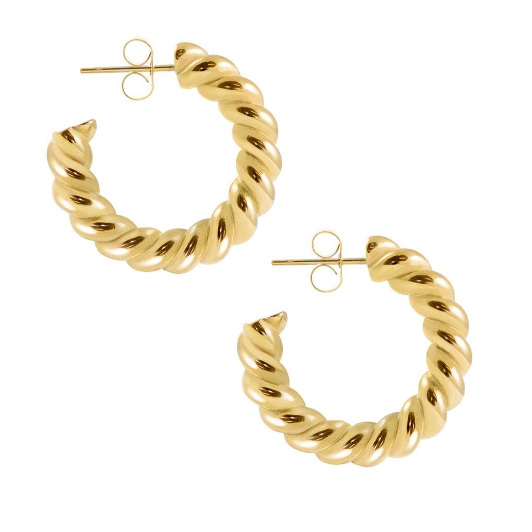 BohoMoon Stainless Steel Heather Hoop Earrings Gold