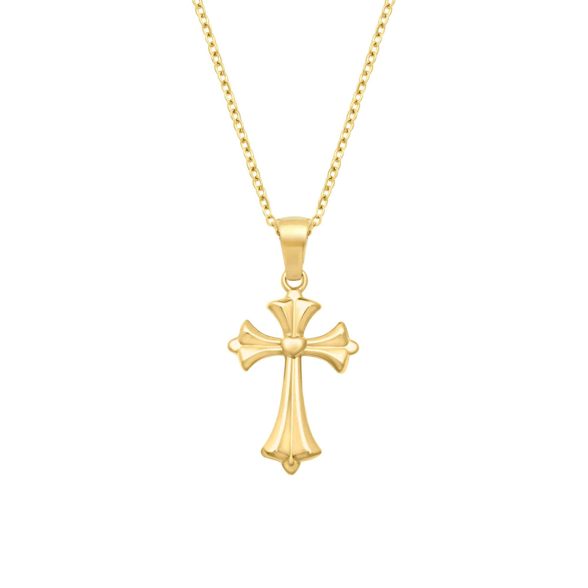 BohoMoon Stainless Steel Heavenly Cross Necklace Gold