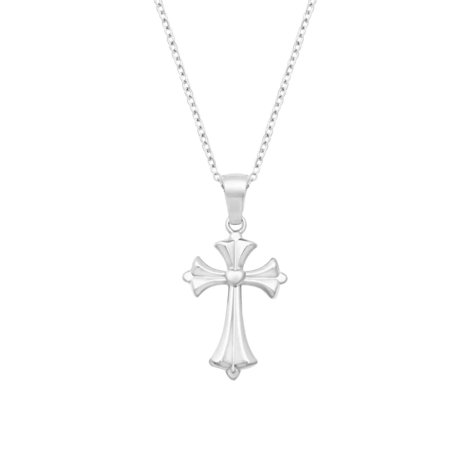 BohoMoon Stainless Steel Heavenly Cross Necklace Silver