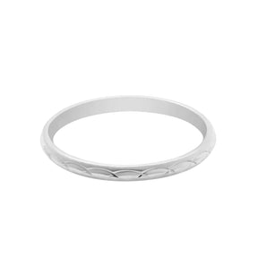 BohoMoon Stainless Steel Heidi Dainty Band Ring Silver / US 4 / UK H / EUR 46 / (xxsmall)