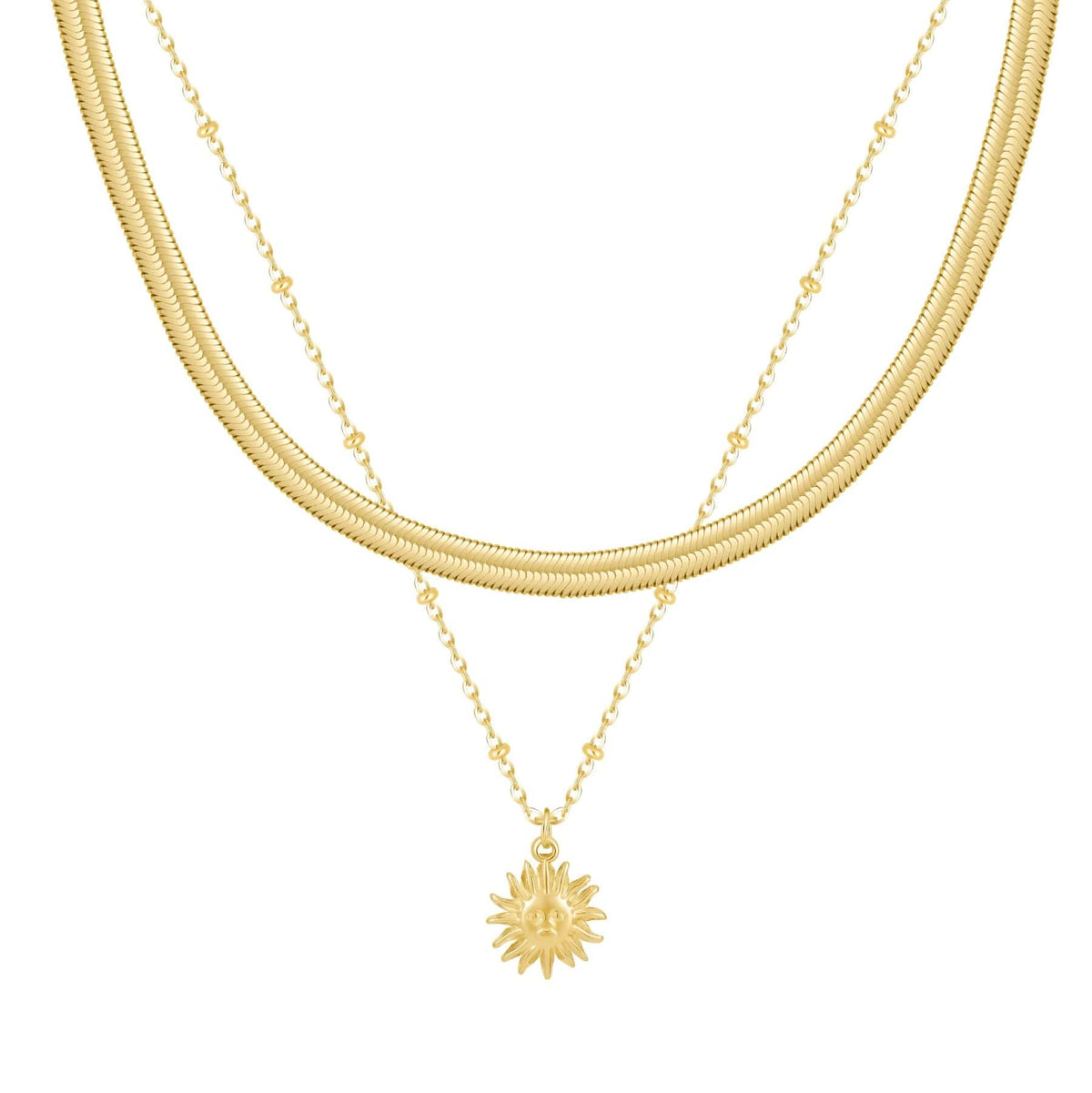 Bohomoon Stainless Steel Helios Necklace Set