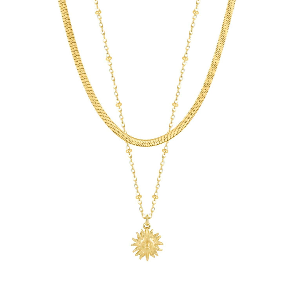 Bohomoon Stainless Steel Helios Necklace Set