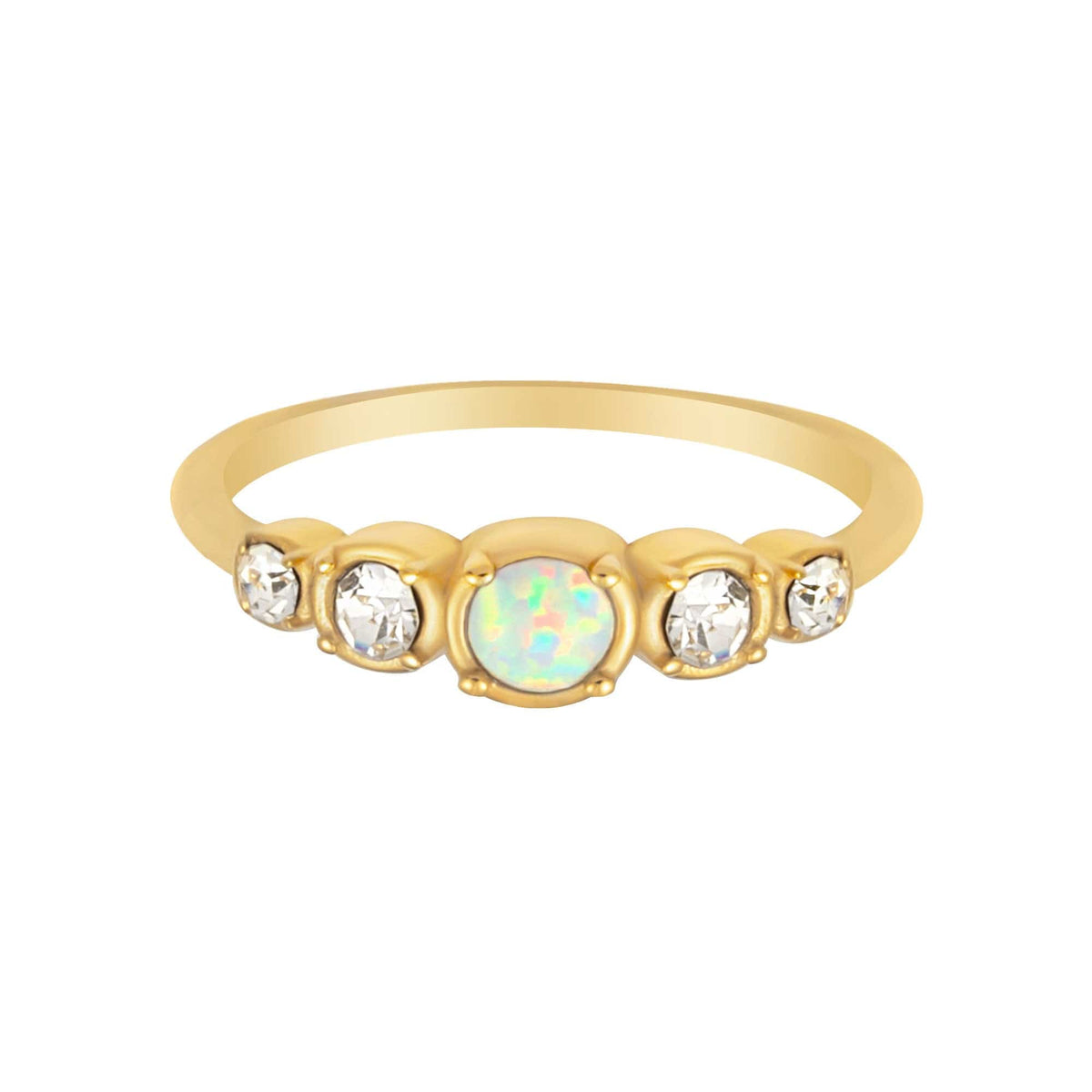 BohoMoon Stainless Steel Hettie Opal Ring Gold / US 6 / UK L / EUR 51 (small)