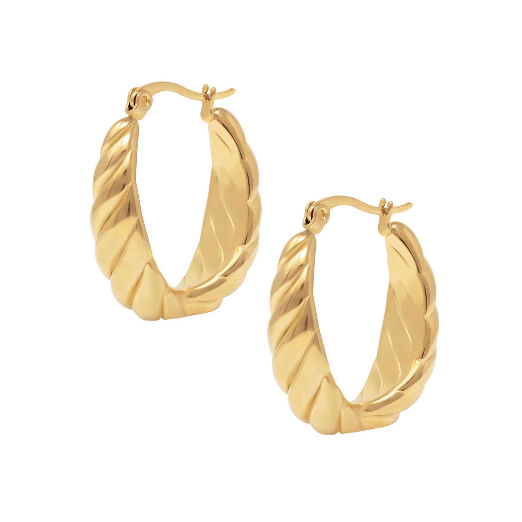 BohoMoon Stainless Steel Honey Hoop Earrings Gold