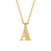 BohoMoon Stainless Steel Encounter Initial Necklace Gold / A