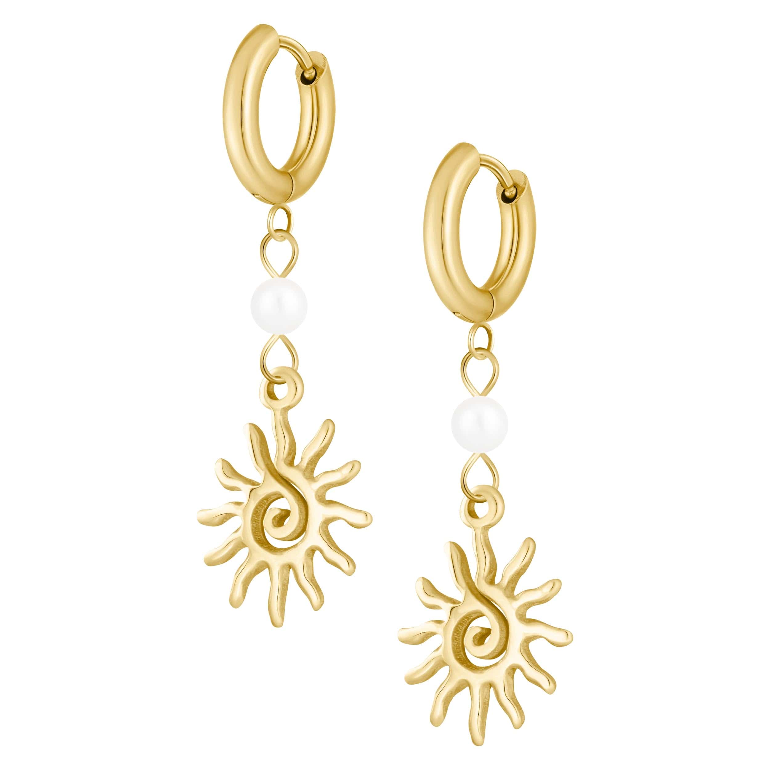 Bohomoon Stainless Steel Ibiza Pearl Earrings