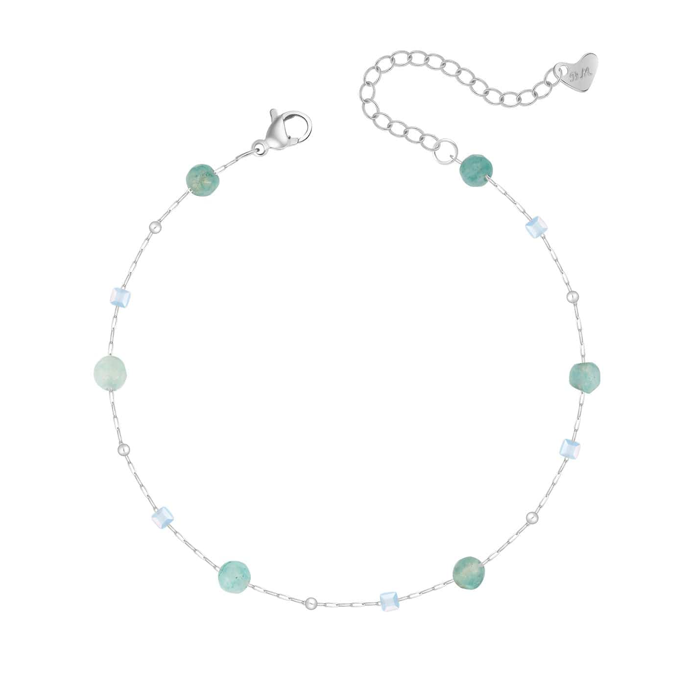 Bohomoon Stainless Steel Ice Blue Anklet