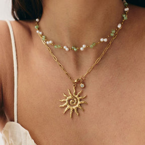 Bohomoon Stainless Steel Ilana Sun Necklace