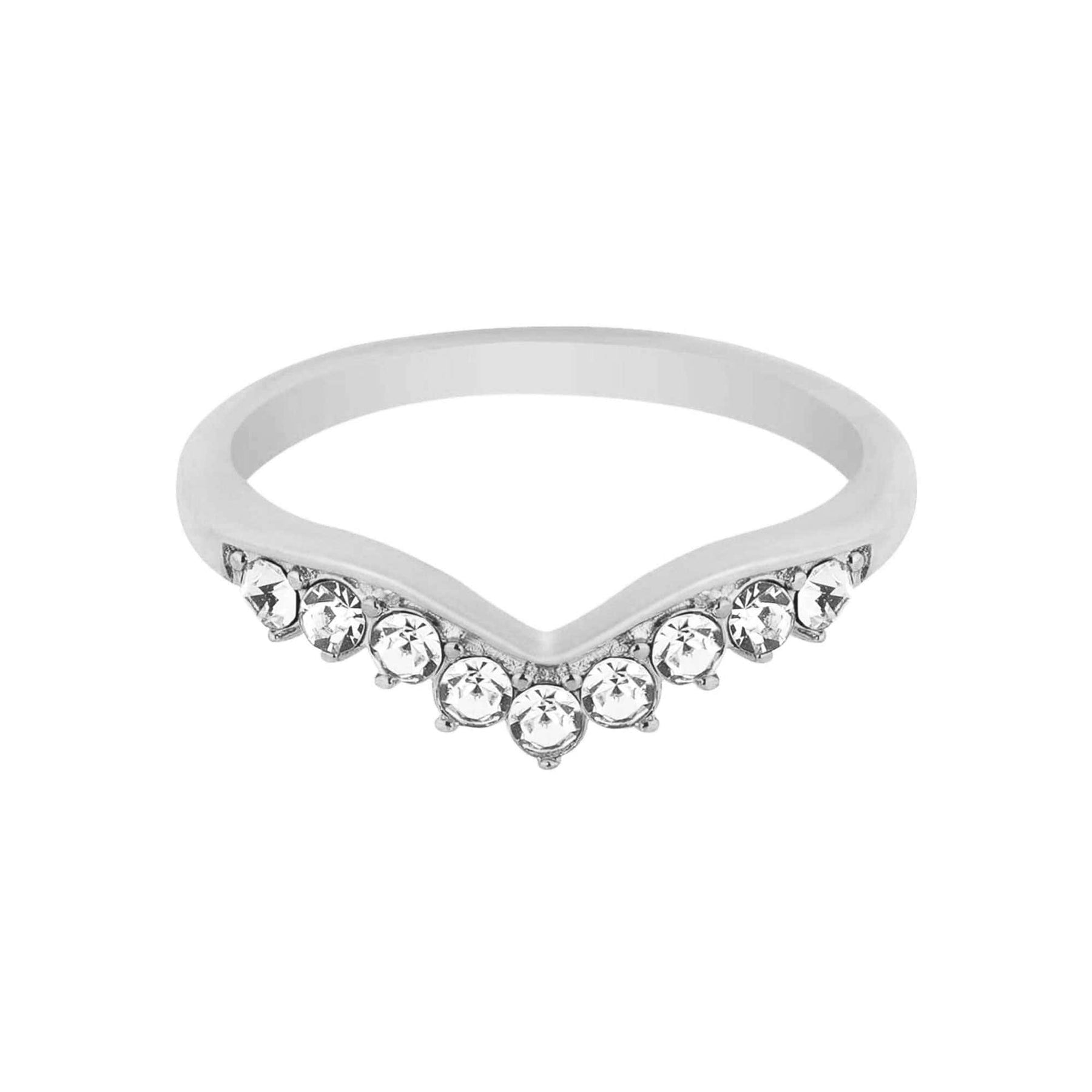 BohoMoon Stainless Steel Illuminate Ring Silver / US 4 / UK H / EUR 46 / (xxsmall)
