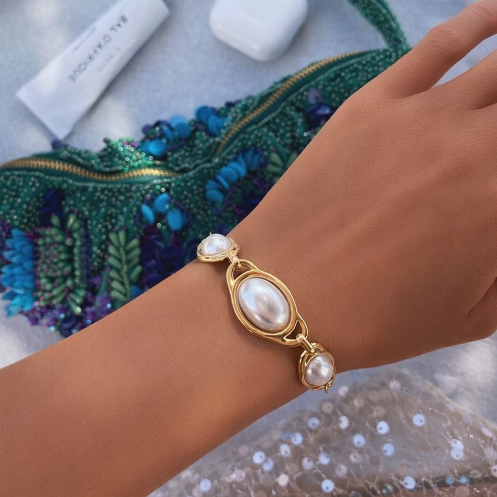 Bohomoon Stainless Steel Imogen Pearl Bracelet