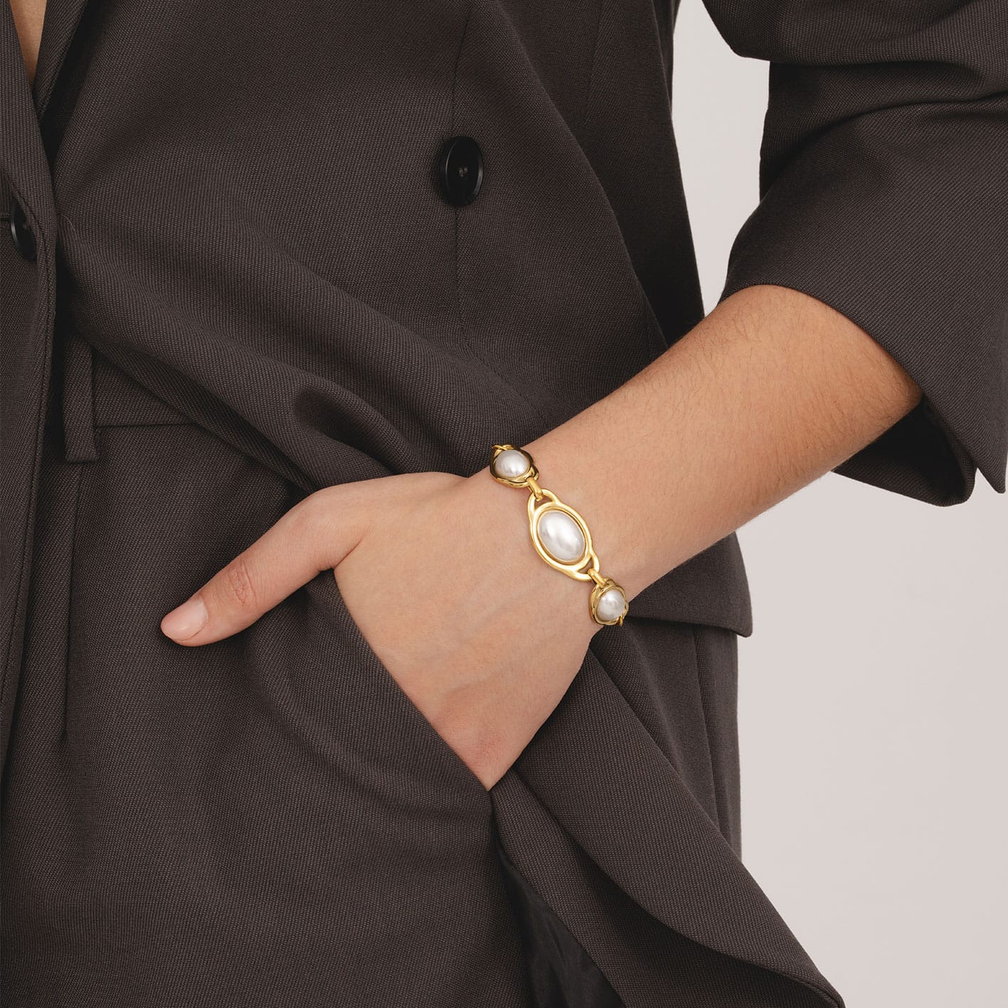 Bohomoon Stainless Steel Imogen Pearl Bracelet