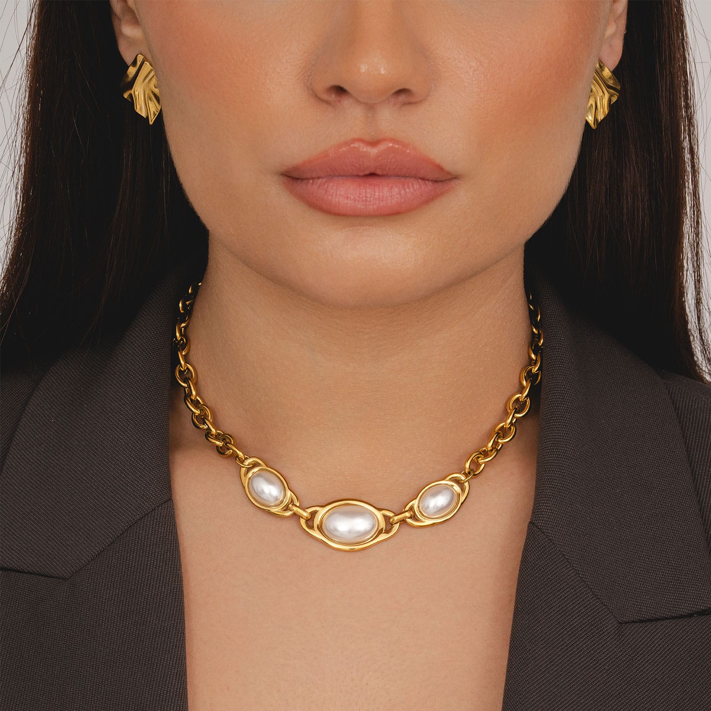 Bohomoon Stainless Steel Imogen Pearl Necklace