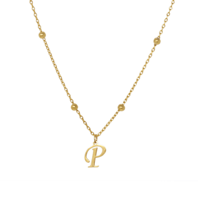 BohoMoon Stainless Steel Inspire Initial Necklace Gold / A / Necklace