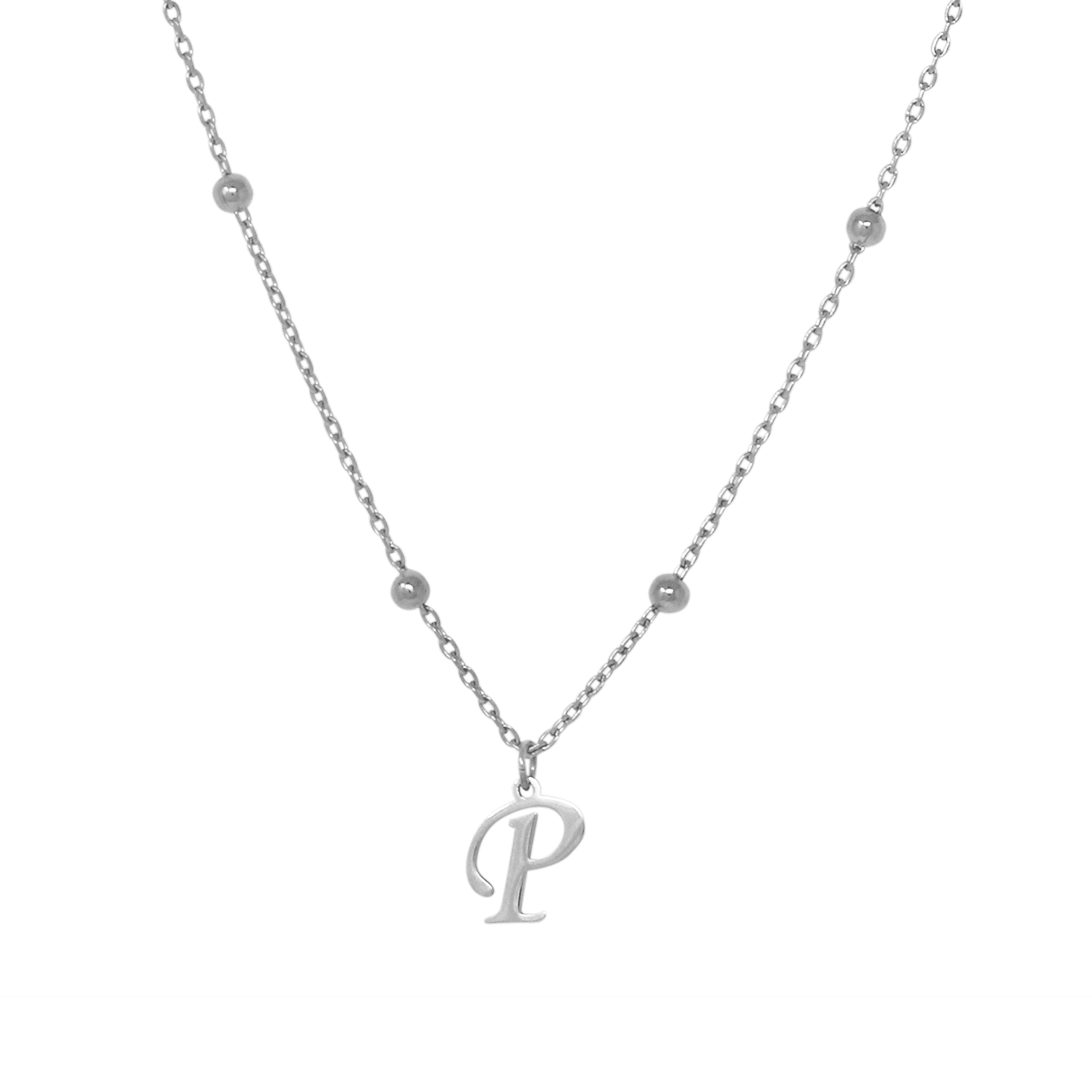 BohoMoon Stainless Steel Inspire Initial Necklace Silver / A / Necklace