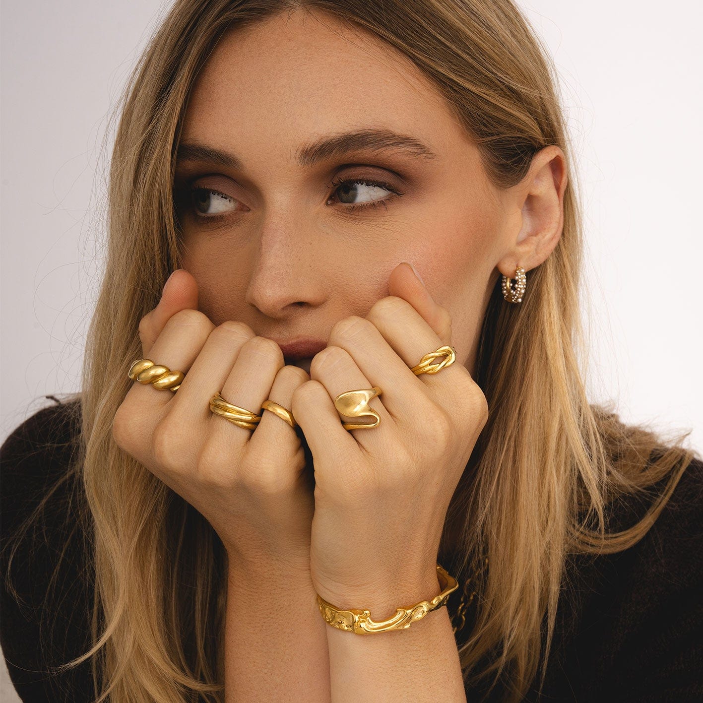 Bohomoon Stainless Steel Intertwined Ring