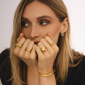 Bohomoon Stainless Steel Intertwined Ring