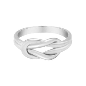 BohoMoon Stainless Steel Intertwined Ring Silver / US 6 / UK L / EUR 51 (small)