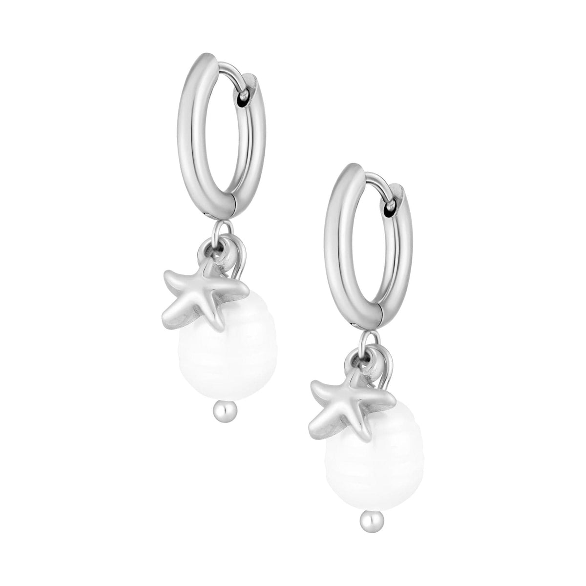 Bohomoon Stainless Steel Intuity Pearl Starfish Earrings