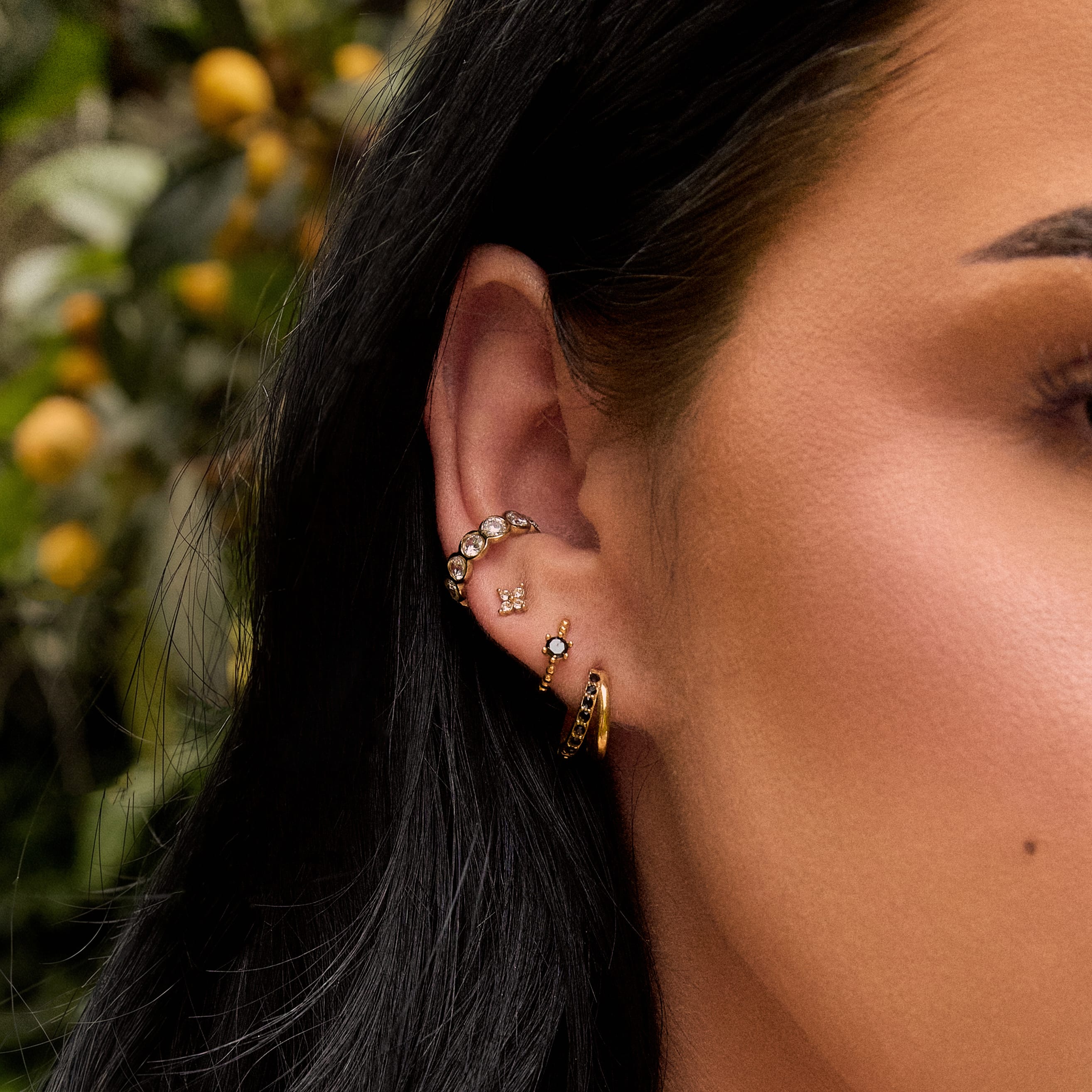 Bohomoon Stainless Steel Iris Stud Earrings